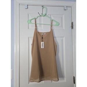 Zeagoo Womans Cami Plus Size 2XL Tan. New With Tags.